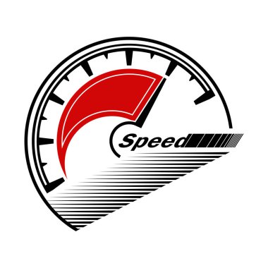 Soyut resim hız sembolü. Otomatik, Internet, uygulamalar ve siteler için kullanılabilir.