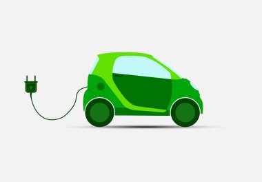 Yeşil elektrikli araba şarj etmek için şarj ile. ekolojik Taşımacılık/Nakliyat.