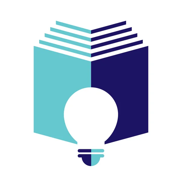 Logotipo Coloreado Sobre Tema Del Conocimiento Educación — Vector de stock
