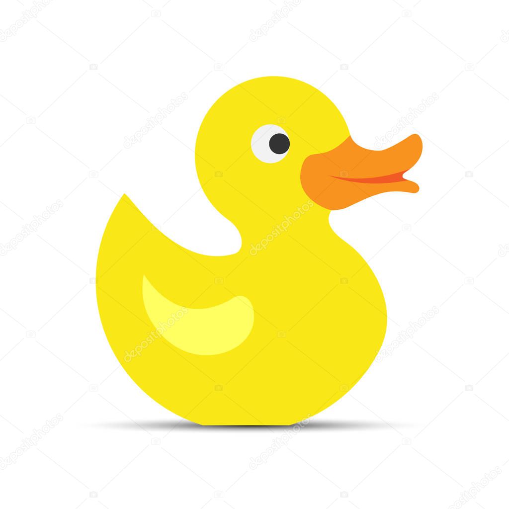 Colorful icon of a children's toy, waterfowl duckling, animal