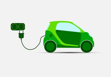 Yeşil elektrikli araba şarj ve yuva için taşıma ile. ekolojik Taşımacılık/Nakliyat.