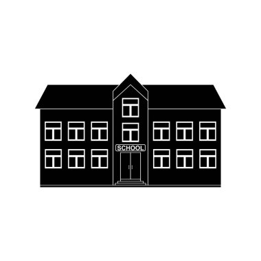 Basit ofis okul yazıt simgesiyle Binası
