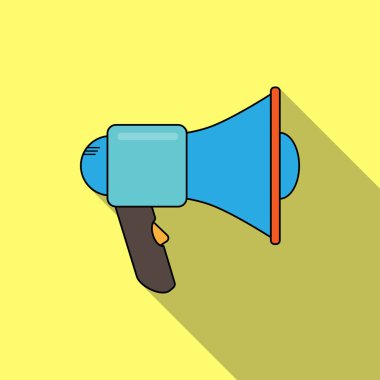 Basit bir megafon ses, uzun gölge geliştirmek için bir aygıt silüeti