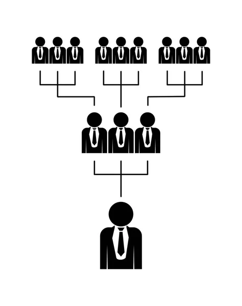 Avanço Carreira Uma Equipe Negócios Pirâmide Financeira — Vetor de Stock
