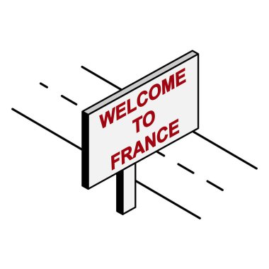 Yolun Fransa'ya hoş geldiniz yazıt ile de billboard