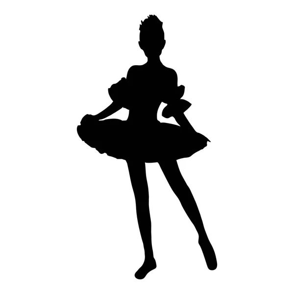 Silueta Una Bailarina Ballet Una Bailarina Bailando Una Fiesta Ballet — Vector de stock