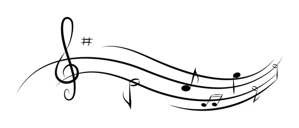 Fundo Música Abstrato Para Design Notas Tecla Violino — Vetor de Stock