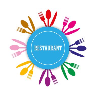 Restoran gastroservice menü ve dekorasyon için logo veya catering