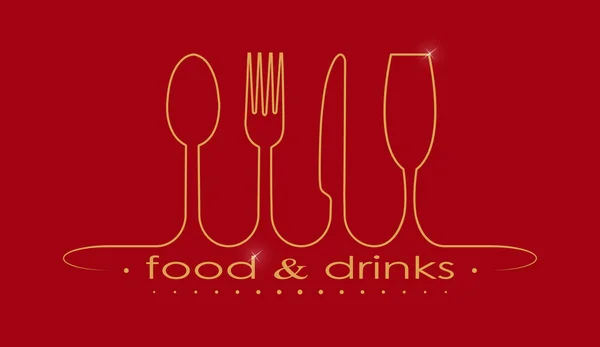 Logo Für Die Dekoration Der Speisekarte Des Restaurants Gastroservice Oder — Stockvektor