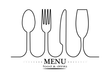 Restoran gastroservice menü ve dekorasyon için logo veya catering