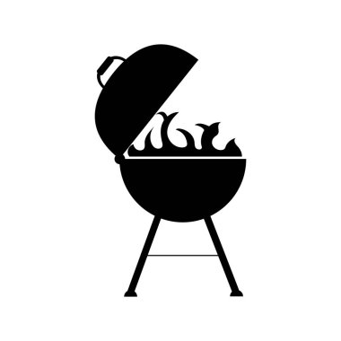 Kazan yangın, Barbekü, basit üzerinde et yemek pişirmek için çizim