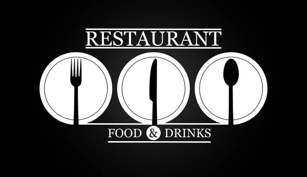 Logo für die Speisekarte des Restaurants Catering oder Gastro-Service — Stockvektor