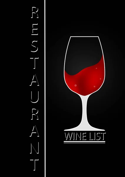 Logo per la carta dei vini di un ristorante o di un bar — Vettoriale Stock
