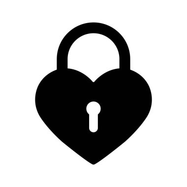 Kalp kapalı bir kilit şeklinde silüeti