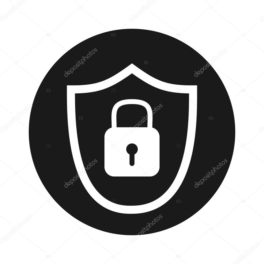 virus shield or security shield icon for websites or application