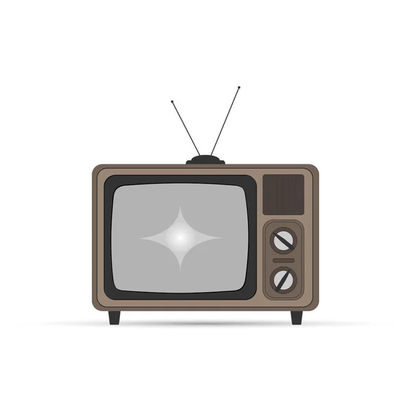Old TV with kinescope, flat design