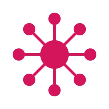 Kişi, Hub veya Analytics simge, düz tasarım