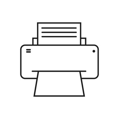 Faks simgesi, düz stil, basit resim