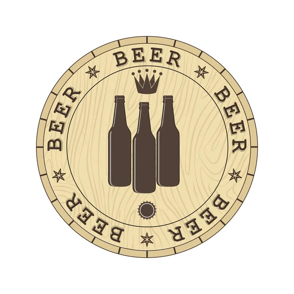 Крышка для пива, простая плоская конструкция — стоковый вектор
