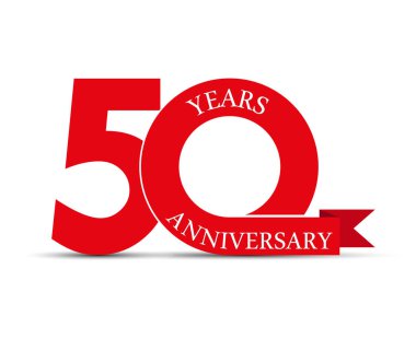 50 yıl yıldönümü, basit bir tasarım, logo