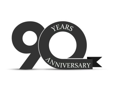 90 yıl yıldönümü, basit bir tasarım, logo