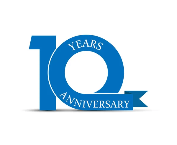10 yıl yıldönümü, basit bir tasarım, logo