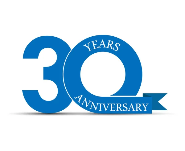 30 éves évforduló, egyszerű design, logo — Stock Vector