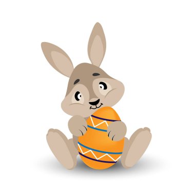 Easter Bunny Paskalya yumurtası, basit tasarımı ile