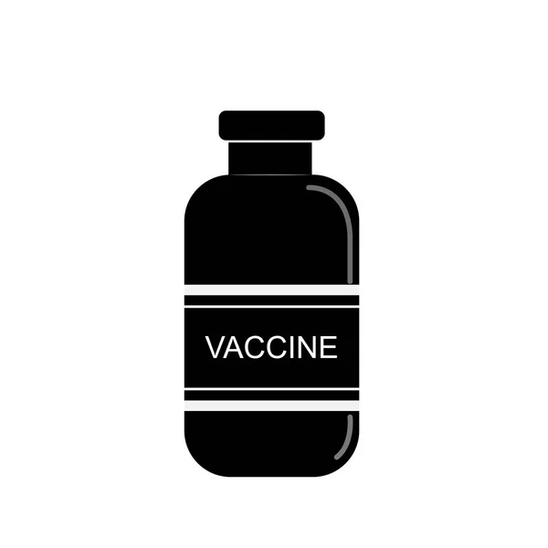Vial de vacuna, dibujo simple para el diseño y — Archivo Imágenes Vectoriales