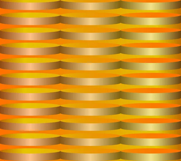 Абстрактный геометрический фон в золотом цвете, объемное моделирование — стоковый вектор