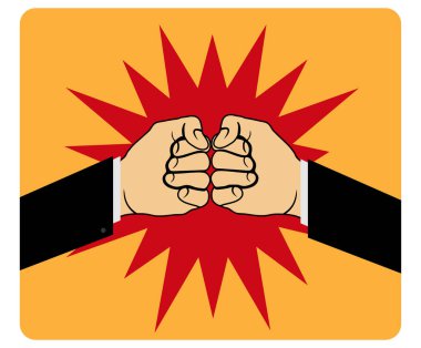 İki isabet her diğer, basit tasarım yumruk