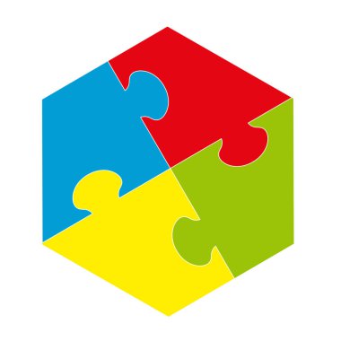 Çokgen bulmacalar, basit desig oluşmaktadır