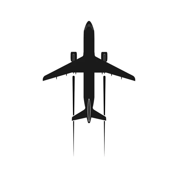 Einfaches Flugzeugdesign, Symbol oder Logo — Stockvektor