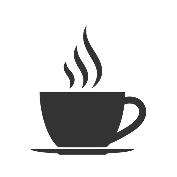 Hot coffee Cup icon, logo for design and decoration