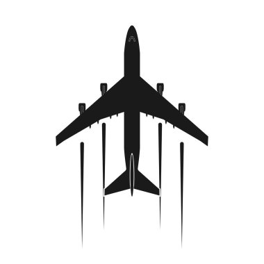 Basit uçak tasarım, simge veya logosu