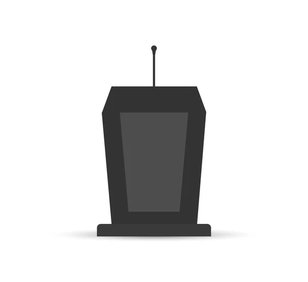 Support avec microphone, design simple, icône — Image vectorielle