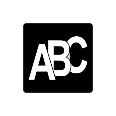 Harfler A, B ve C küp, basit tasarım