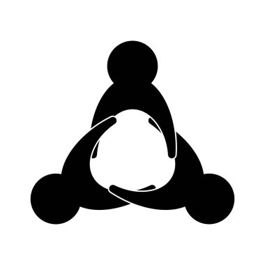 Farklı insanların birlik sembolü, basit tasarım.