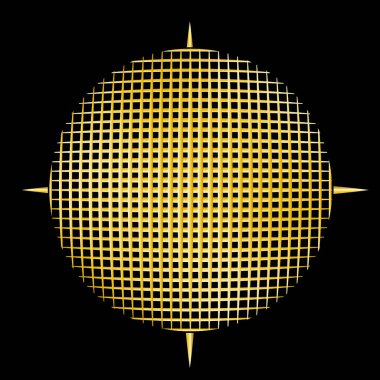 Dikey ve yatay çizgilerin çemberi.