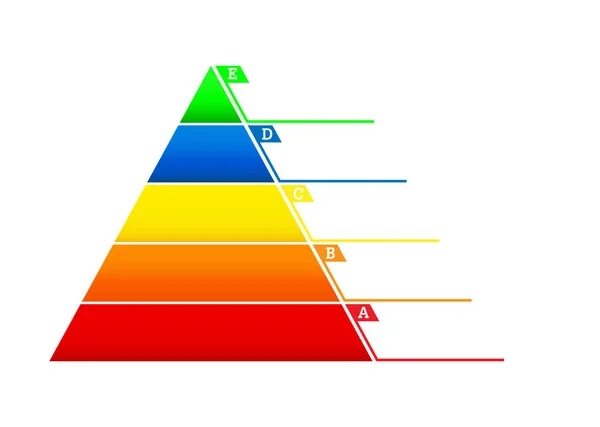 リード生成のインフォグラフィック、開発戦略のピラミッド — ストックベクタ