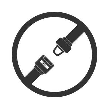 Açık, basit tasarımlı bir yazıtile emniyet kemeri