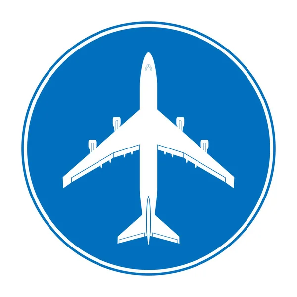 Logo simples ou um logotipo com um avião — Vetor de Stock