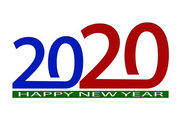 Yeni Yıl 2020 Ile Tatil Selamlar — Stok Vektör