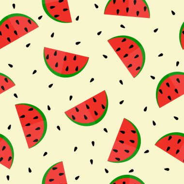 Karpuz dilimleri ve siyah underwire ile dikişsiz desen 