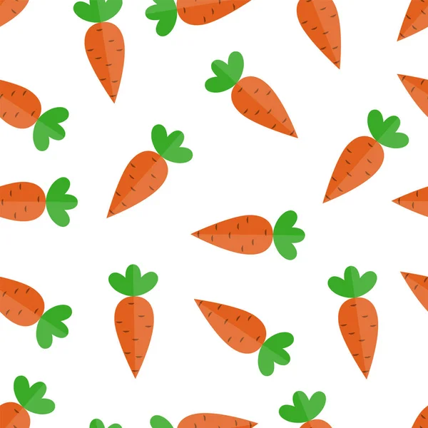 Seamless pattern with carrot fruit for textile and packaging — Stock Vector