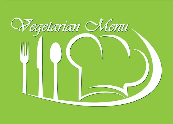 Logo do restauracji, gastronomii lub Gastro Service menu wegetariańskie — Wektor stockowy