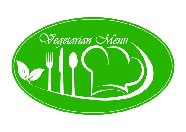 Logo do restauracji, gastronomii lub Gastro Service menu wegetariańskie — Wektor stockowy