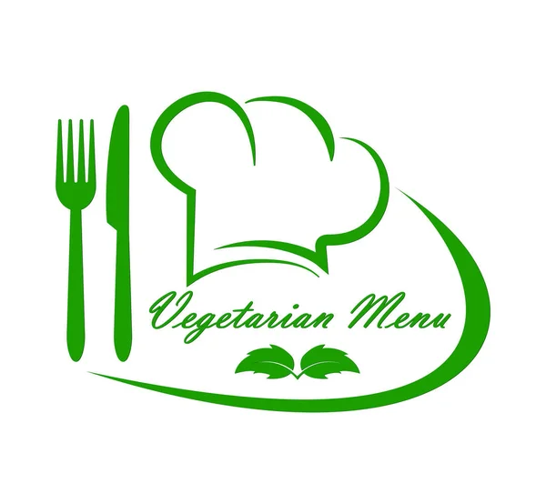 Logo do restauracji, gastronomii lub Gastro Service menu wegetariańskie — Wektor stockowy