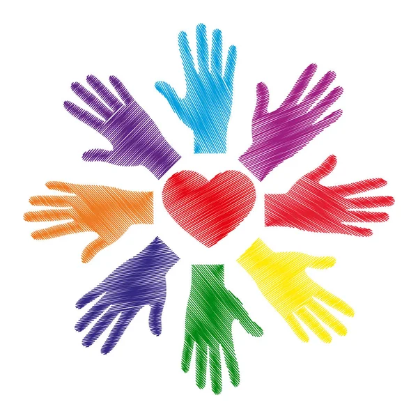 Siluet kalpler ve avuç içi siluetleri. 