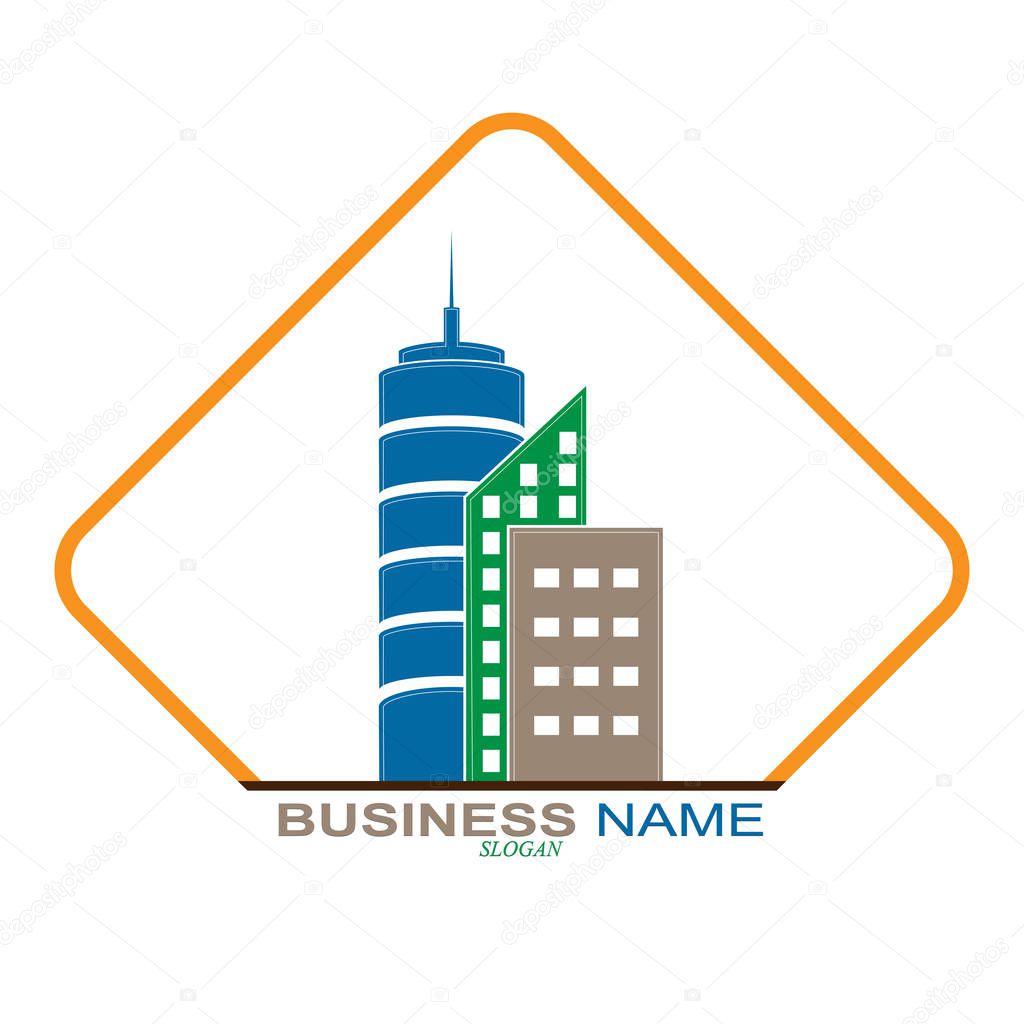 Logo of construction or real estate company, and real estate company, simple design